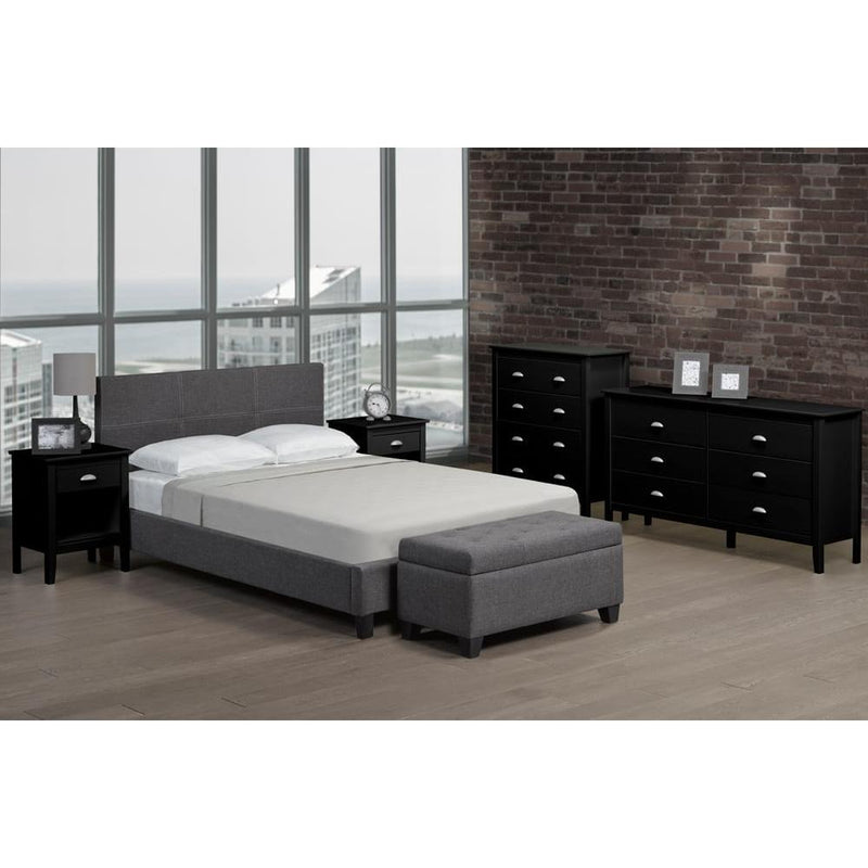 Titus Furniture T2358 Twin Upholstered Platform Bed T2358G-S IMAGE 2