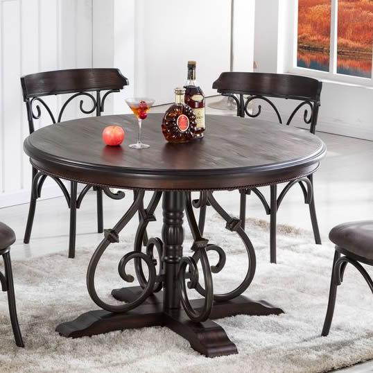 Lifestyle Round Mulhouse Dining Table with Pedestal Base C1772D-DTP/C1772D-DTB IMAGE 1