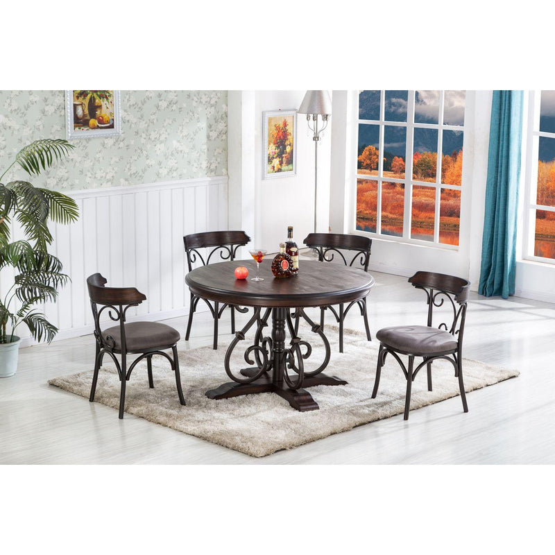 Lifestyle Round Mulhouse Dining Table with Pedestal Base C1772D-DTP/C1772D-DTB IMAGE 2