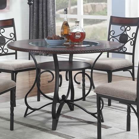 Lifestyle Round Narbonne Dining Table with Pedestal Base C1680D-DTT/C1680D-DTB IMAGE 1