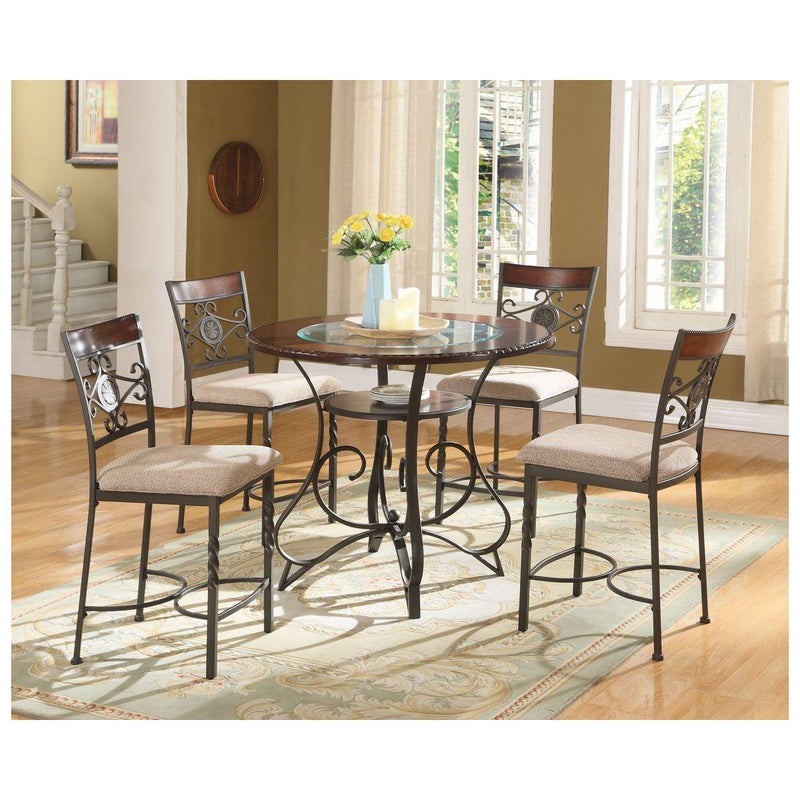 Lifestyle Round Narbonne Pub Height Dining Table with Pedestal Base C1680P-PTT/C1680P-PTB IMAGE 2