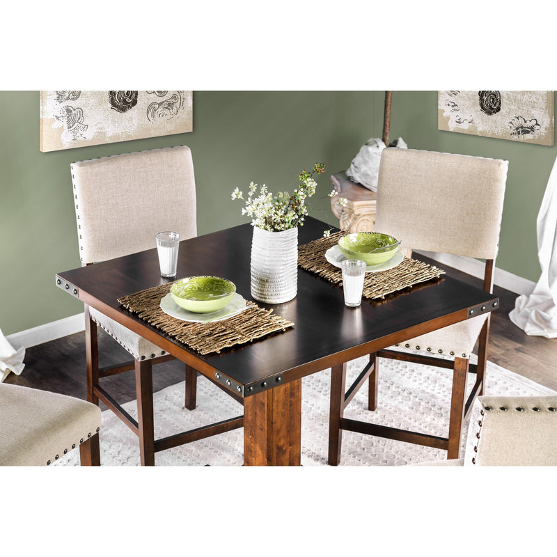 Furniture of America Square Glenbrook Counter Height Dining Table with Pedestal Base CM3018PT IMAGE 7