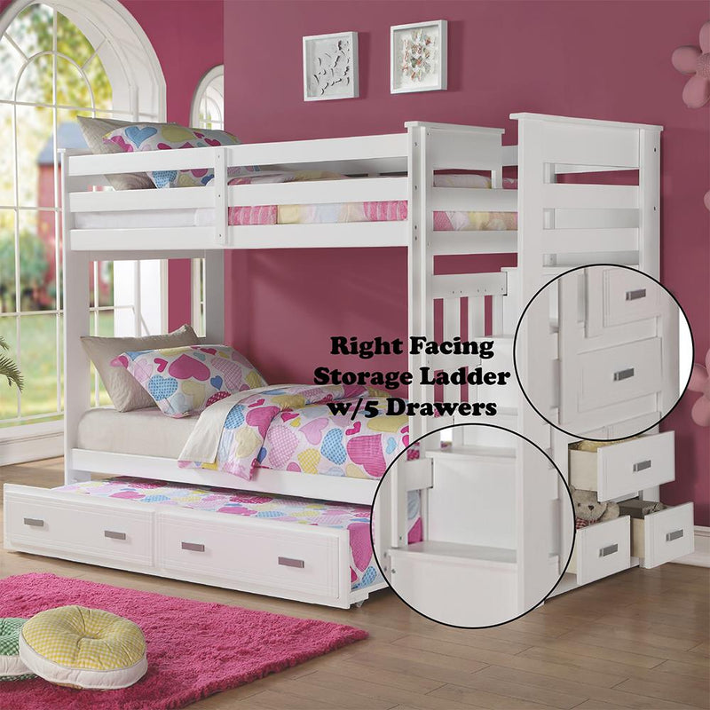 Acme Furniture Allentown 37370 Twin/Twin Bunk Bed with Trundle & Storage IMAGE 4