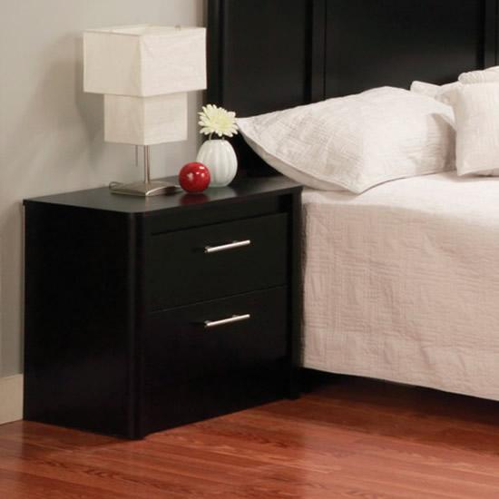 Dynamic Furniture Midnight 2-Drawer Nightstand 353-222 IMAGE 1