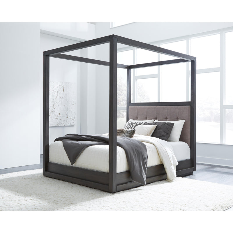  Modus Furniture International Oxford Full Upholstered Canopy Bed AZU5H4 IMAGE 5