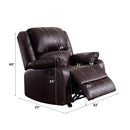 Acme Furniture Zuriel Rocker Leather Look Recliner 52282 IMAGE 2