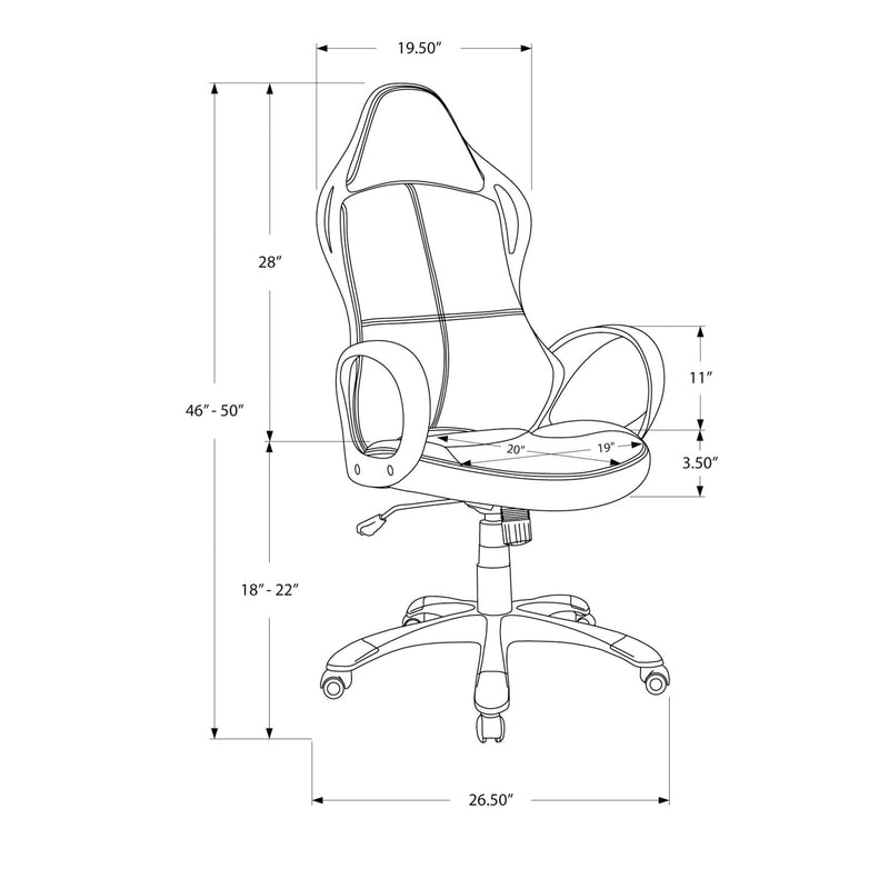 Monarch Office Chairs Office Chairs I 7259 IMAGE 11