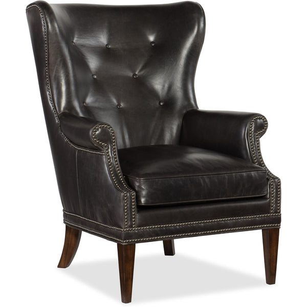 Hooker Furniture Thatcher Stationary Leather Accent Chair CC513-096 IMAGE 1