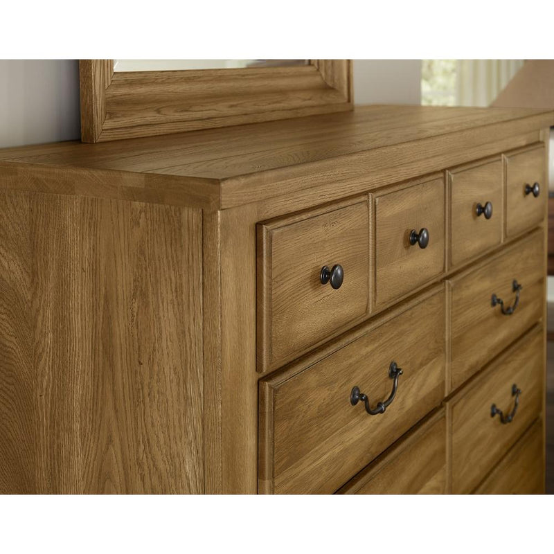 Vaughan-Bassett American Oak 8-Drawer Dresser 425-004 IMAGE 2