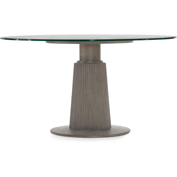 Hooker Furniture Round Elixir Dining Table with Glass Top and Pedestal Base 5990-75203-54 IMAGE 1