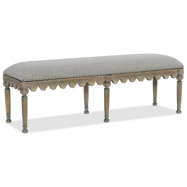 Hooker Furniture Boheme Madera Bench 5750-90019-MWD IMAGE 1