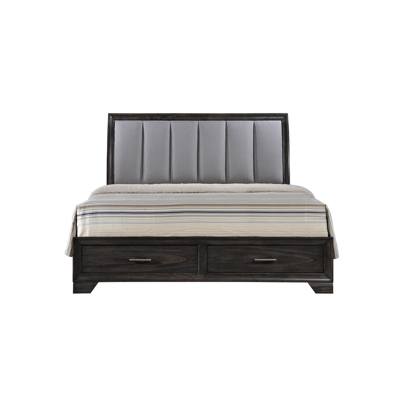 Crown Mark Jaymes King Upholstered Sleigh Bed with Storage B6580-K-HB/B6580-K-FBD/B6580-KQ-RAIL IMAGE 1