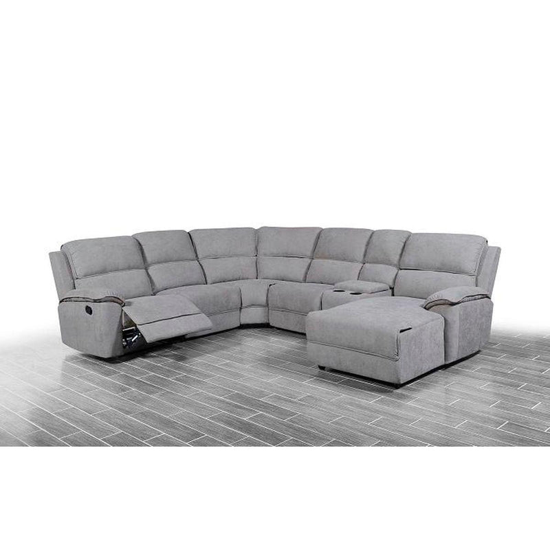 Lifestyle 3525S Reclining Fabric 6 pc Sectional U3525S-21L/U3525S-20A/U3525S-W0X/U3525S-20A/U3525S-90T/U3525S-71R IMAGE 1