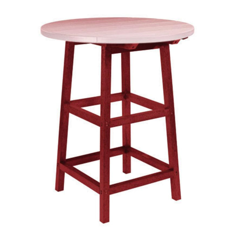 C.R. Plastic Products Generation TB03-05 40" Pub Table Legs - Burgundy IMAGE 1