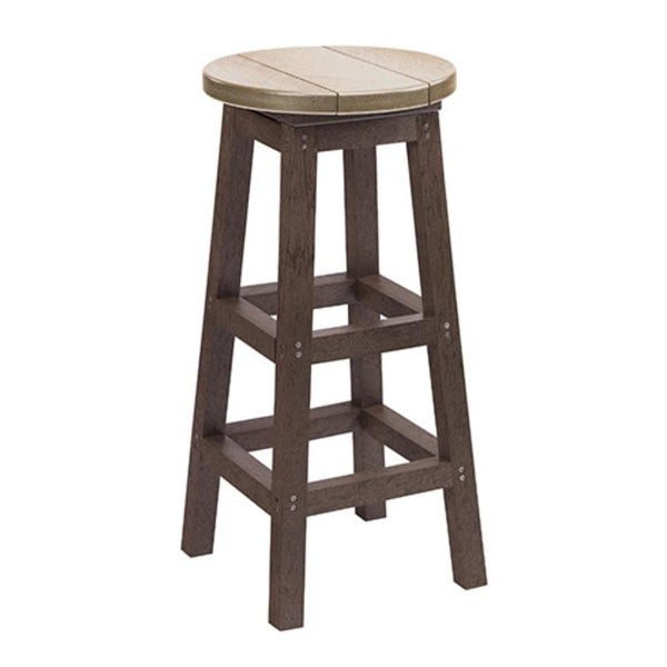 C.R. Plastic Products Generation C21-16-07 Bar Stool - Chocolate/Beige IMAGE 1