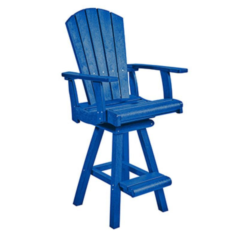 C.R. Plastic Products Generation C25-03 Swivel Pub Chair - Blue IMAGE 1