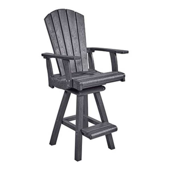 C.R. Plastic Products Generation C25-18 Swivel Pub Chair - Slate Grey IMAGE 1