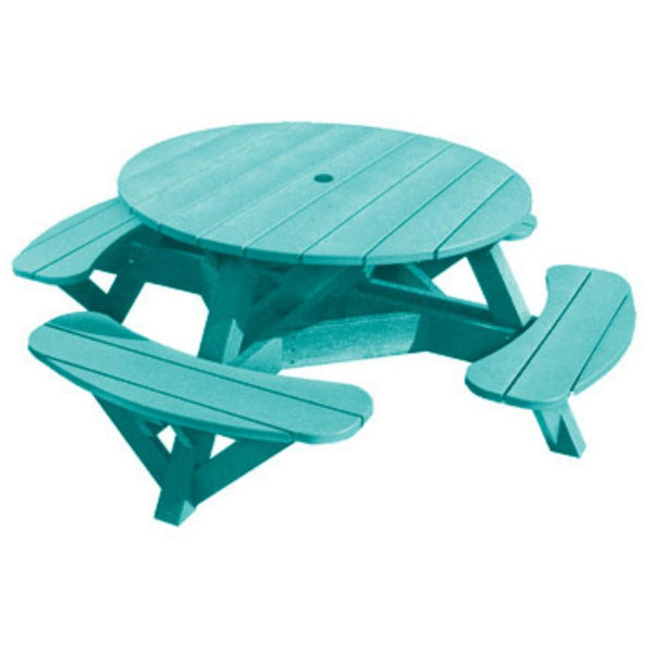 C.R. Plastic Products Generation T50-09 Picnic Table - Turquoise IMAGE 1