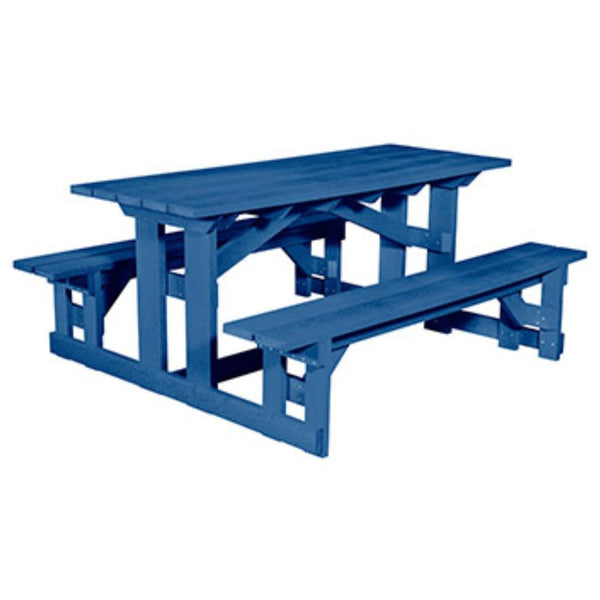 C.R. Plastic Products Generation T52-03 Picnic Table - Blue IMAGE 1