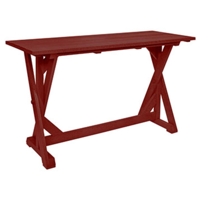 C.R. Plastic Products New Harvest T202-05 72" Bar Table - Burgundy IMAGE 1