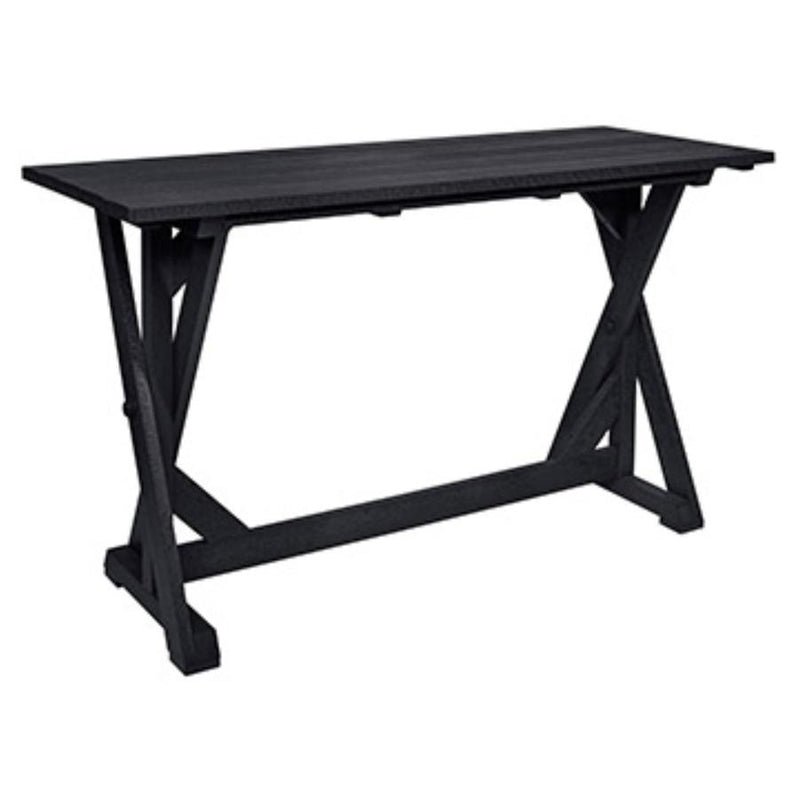 C.R. Plastic Products New Harvest T202-14 72" Bar Table - Black IMAGE 1