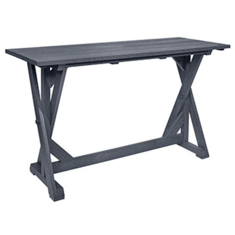 C.R. Plastic Products New Harvest T202-18 72" Bar Table - Slate Grey IMAGE 1