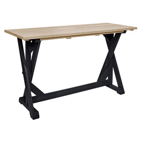 C.R. Plastic Products New Harvest T202-14-07 72" Bar Table - Black/Beige IMAGE 1