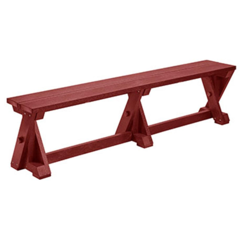 C.R. Plastic Products New Harvest B201-05 Dining Table Bench - Burgundy IMAGE 1