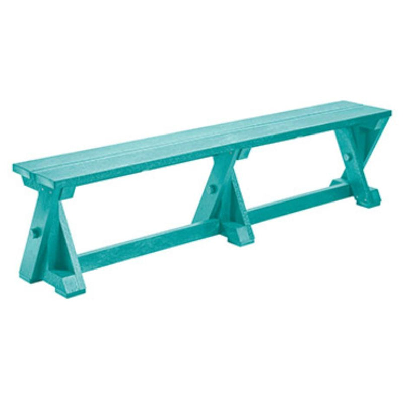 C.R. Plastic Products New Harvest B201-09 Dining Table Bench - Turquoise IMAGE 1