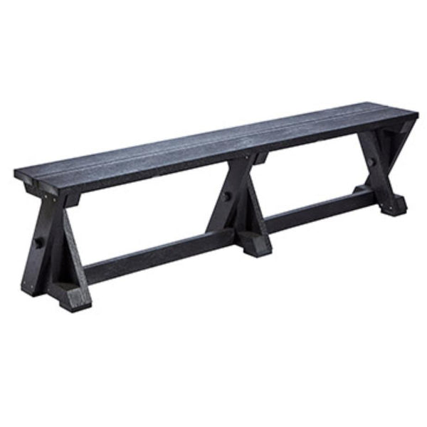 C.R. Plastic Products New Harvest B201-14 Dining Table Bench - Black IMAGE 1