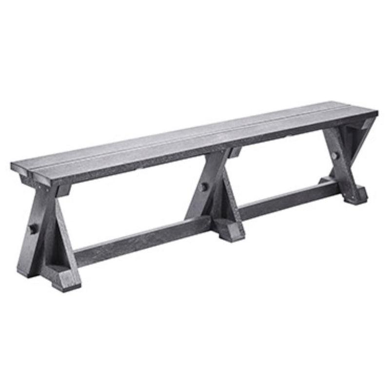 C.R. Plastic Products New Harvest B201-18 Dining Table Bench - Slate Grey IMAGE 1