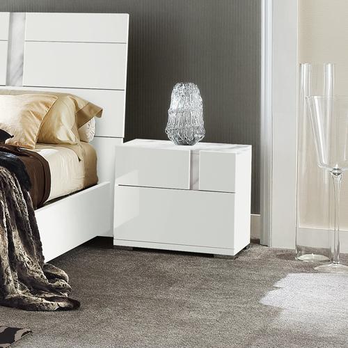 ALF Italia Bianca 2-Drawer Nightstand Bianca Nightstand IMAGE 1