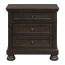  Mazin Furniture Begonia 3-Drawer Nightstand 1718GY-4 IMAGE 1