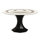 Dream Time Bedding Round Dining Table with Marble Top and Pedestal Base Venus Round Dining Table IMAGE 1