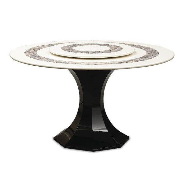 Dream Time Bedding Round Venus Dining Table with Pedestal Base Venus Round Dining Table IMAGE 1