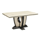 Dream Time Bedding Dining Table with Marble Top and Pedestal Base Max Dining Table IMAGE 1