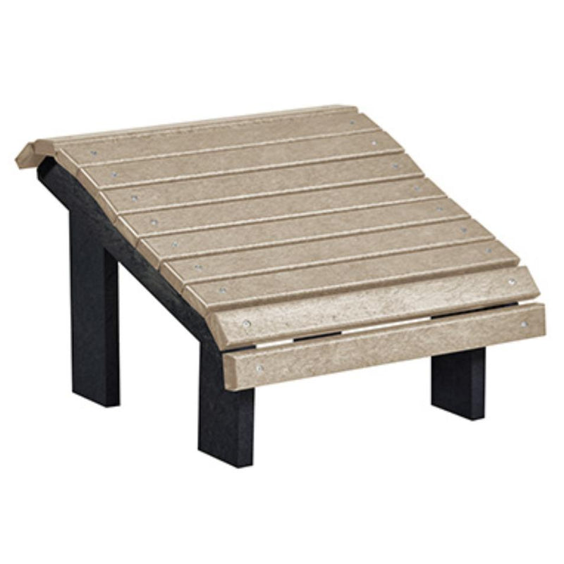 C.R. Plastic Products Generation F04-14-07 Footstool - Black/Beige IMAGE 1