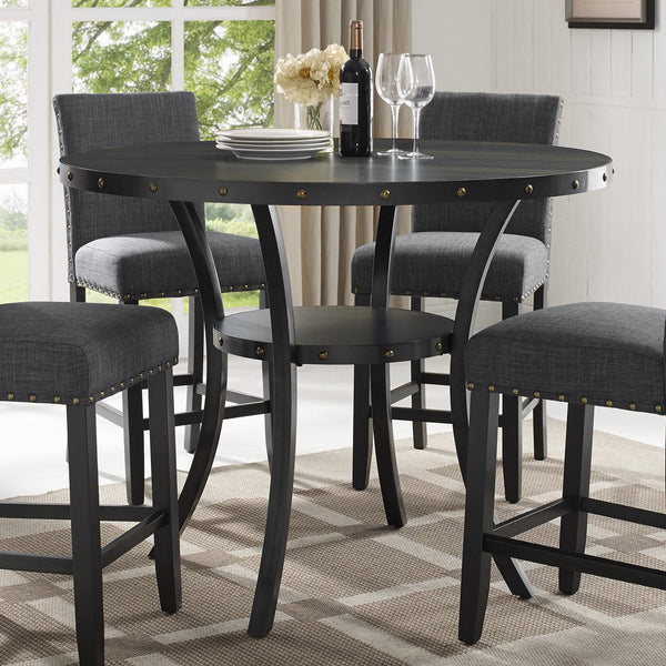 Crown Mark Round Wallace Counter Height Dining Table with Pedestal Base 1713DGY-T-48 IMAGE 1
