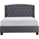  Crown Mark Eva Queen Upholstered Platform Bed 5111GY-Q-HBFB/5111GY-KQ-RAIL IMAGE 2