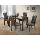  IFDC Dining Table with Glass Top T1560 IMAGE 2