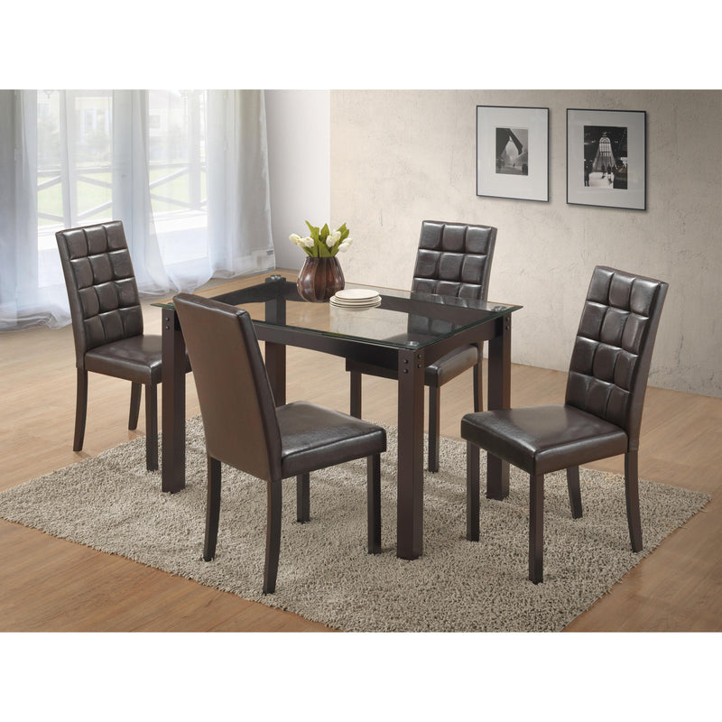  IFDC Dining Table with Glass Top T1560 IMAGE 2