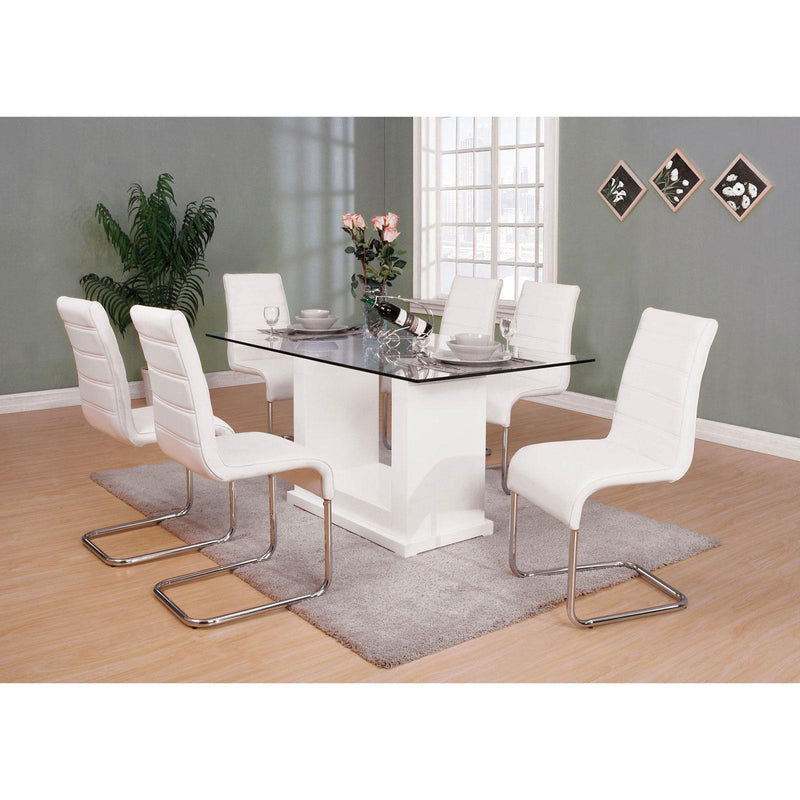 Furniture of America Eva Dining Table with Pedestal Base CM3917T-TABLE IMAGE 3