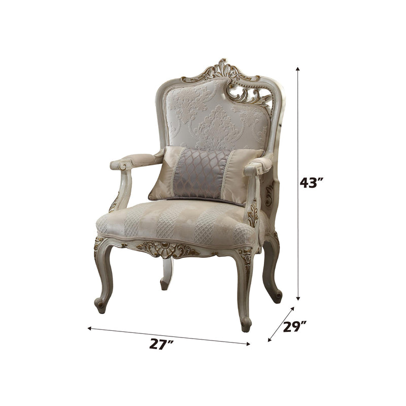 Acme Furniture Picardy 56884 Chair with Pillow (Right Facing Leaf) IMAGE 2