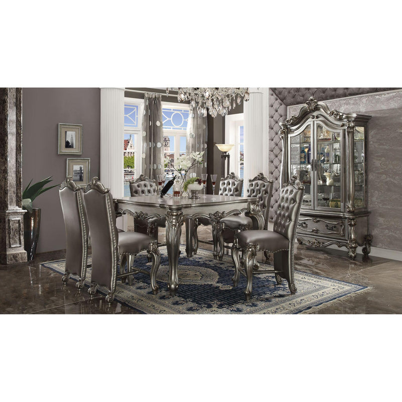Acme Furniture Square Versailles Counter Height Dining Table 66835 IMAGE 2