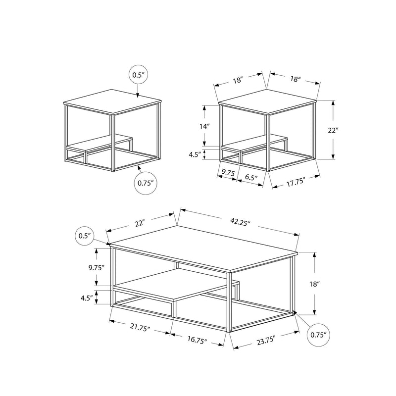 Monarch Occasional Table Sets I 7960P IMAGE 5