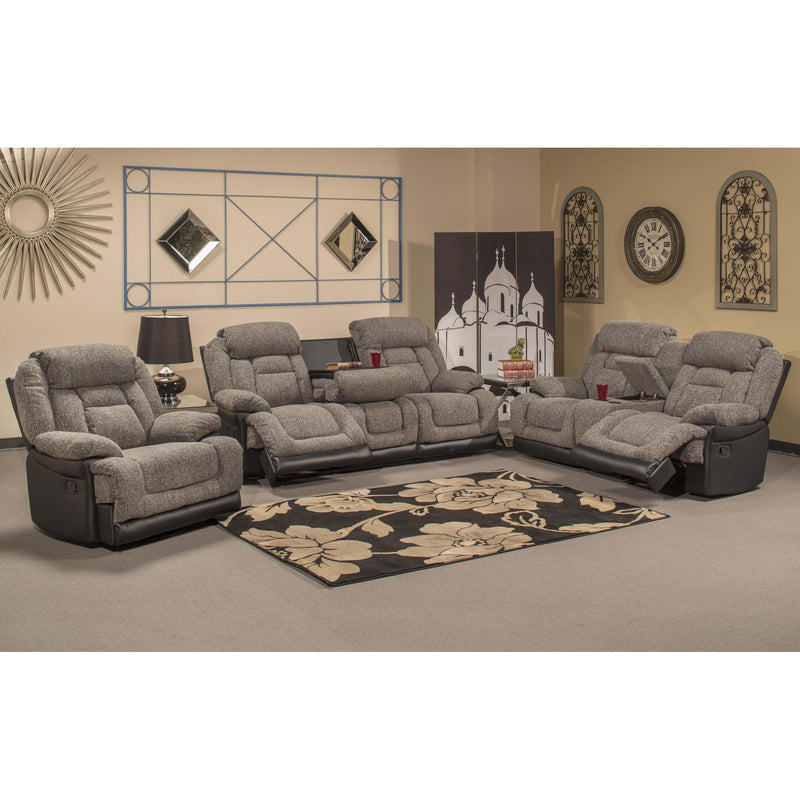 Minhas Furniture Canberra Reclining Fabric Sofa CANBERRA-croc-01 IMAGE 2