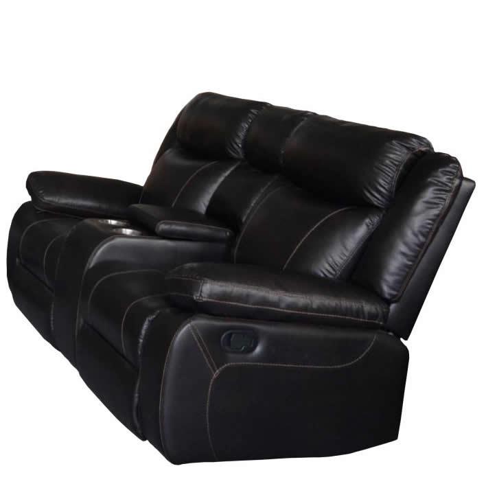 Minhas Furniture Salem Reclining Leather Air Loveseat Salem Recliner Loveseat IMAGE 1