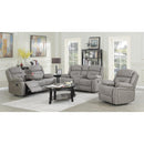 Minhas Furniture Hendricks Reclining Fabric Loveseat with Console HENDRICKS-MS-02 IMAGE 2