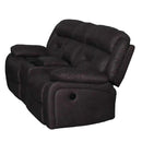 Minhas Furniture Hendricks Reclining Fabric Loveseat with Console HENDRICKS-XTC6-02P IMAGE 1