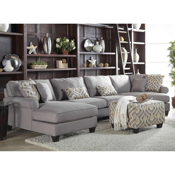 Minhas Furniture Fabric 3 pc Sectional NU4000 Sectional - Flanders Stone IMAGE 1